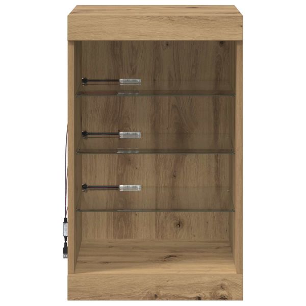 LED конзолна маса Дъб 41 x 37 x 67 см Инженерно дърво