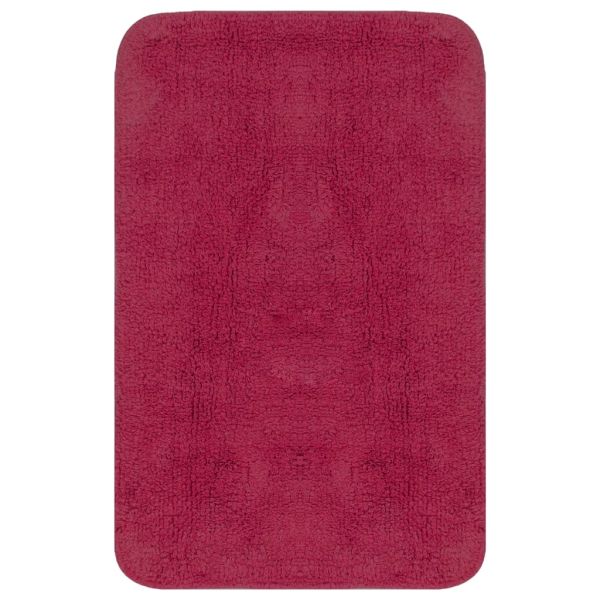 Комплект постелки за баня, 2 бр, текстил, фуксия