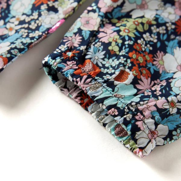 Детска риза с дълъг ръкав, тъмносиньо, 140