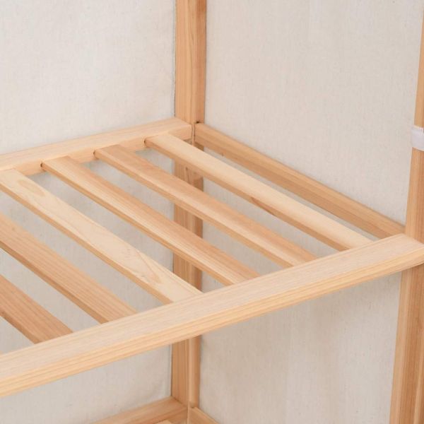 Гардероб за дрехи с 3 рафта, 79x40x170 см