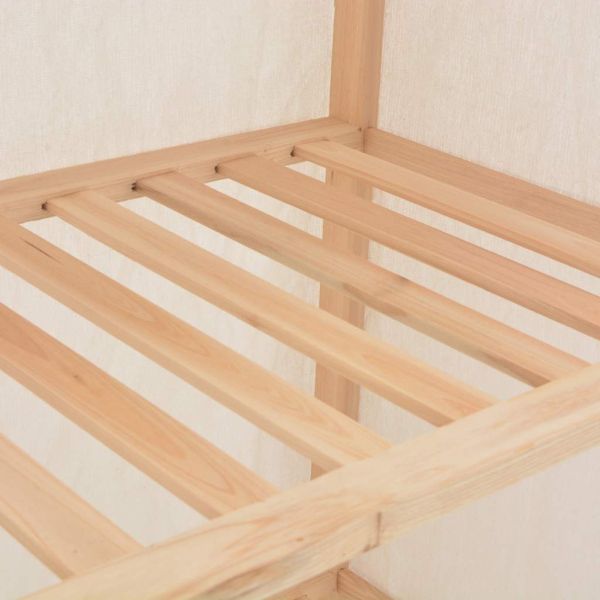 Гардероб, бял, 79x40x170 см, текстил