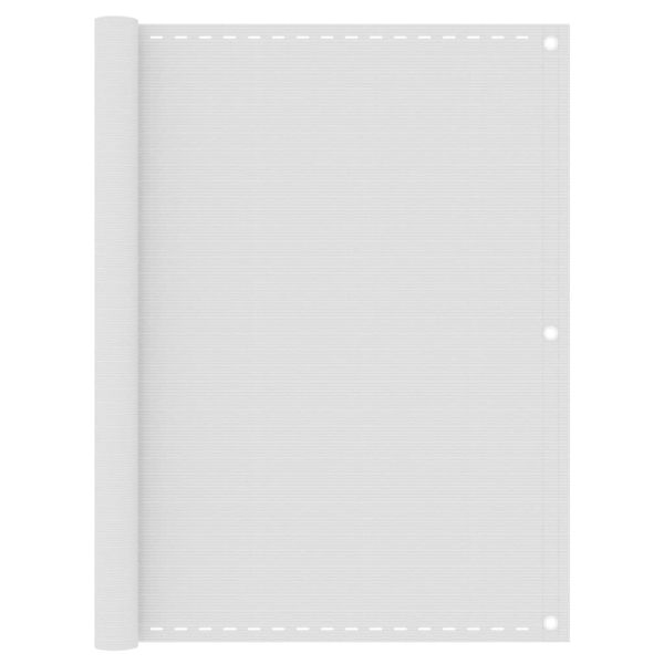 Балконски параван, бял, 120x600 см, HDPE