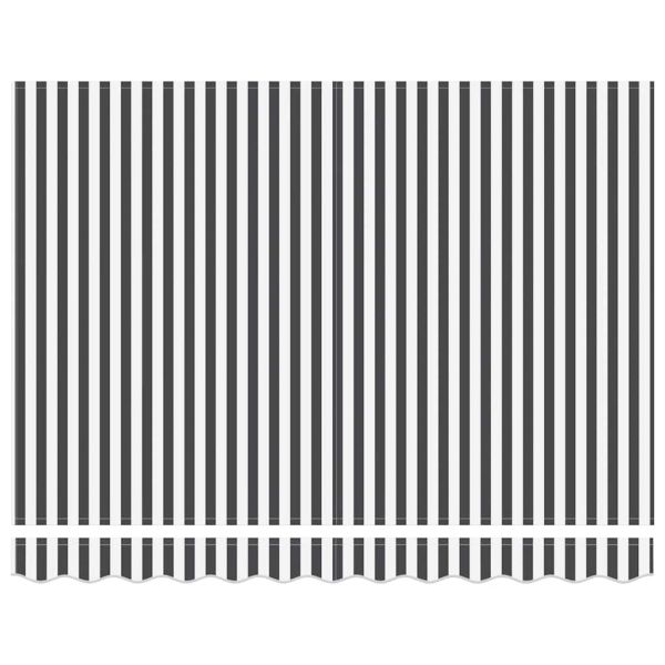 Ръчно прибираща се тента, антрацит и бял, 300x250 см