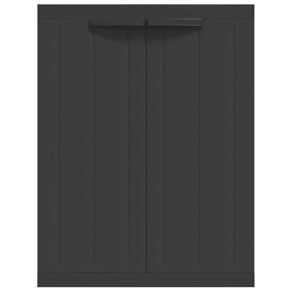 Външен шкаф за съхранение, черен, 65x37x85 см, PP