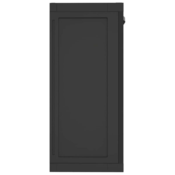 Външен шкаф за съхранение, черен, 65x37x85 см, PP