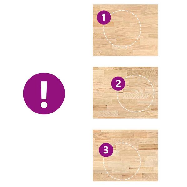 Кухненски работен плот, 80x63,5x4 см, дъб масив, правоъгълна