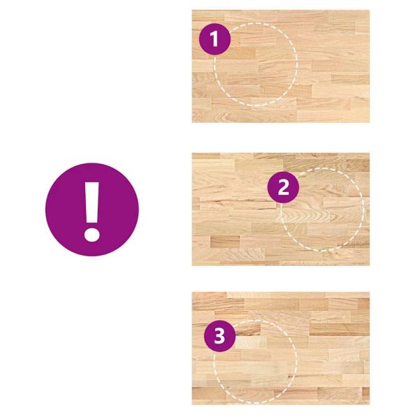 Кухненски работен плот, 100x63,5x4 см, дъб масив, правоъгълна