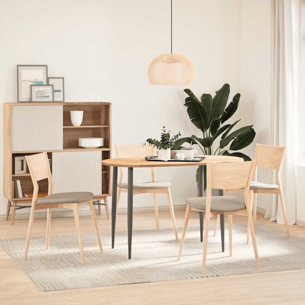 Плот за маса, 120x60x2 см, дъбово дърво масив, овална