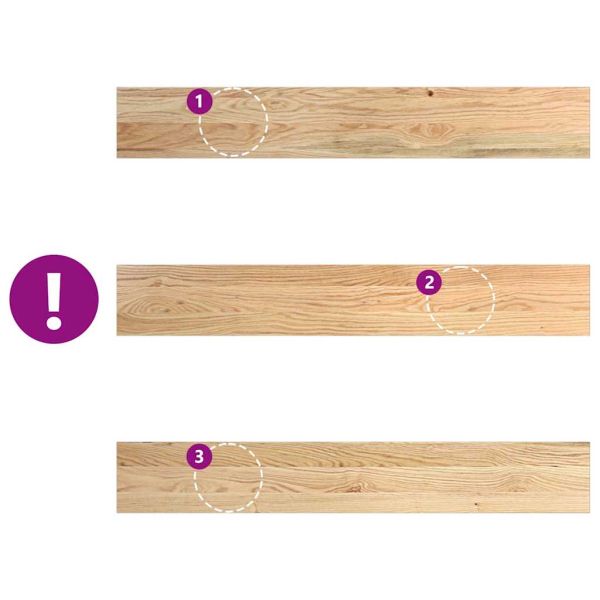 Прозоречни первази, 2 бр, 100x15x2 см, необработен масивен дъб