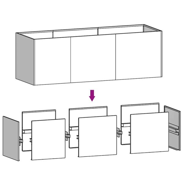 Градинска повдигната леха 120x40x40 см кортенова стомана