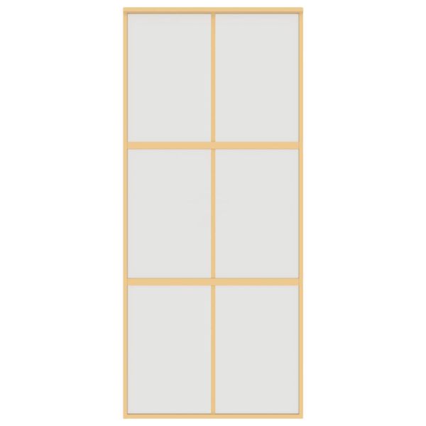 Плъзгаща се врата 90x205 см матирано ESG стъкло и алуминий