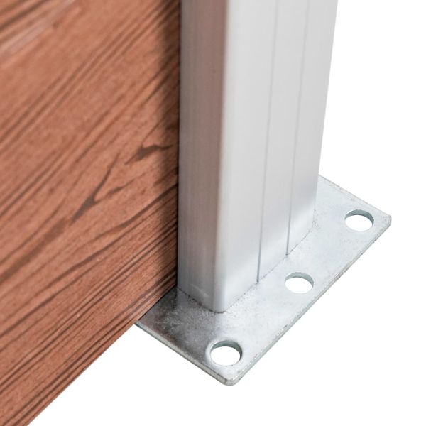 Градинска ограда, WPC, 699x106 см, кафява