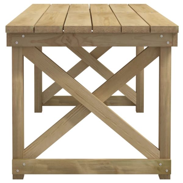 Градински трапезен комплект, 3 части, импрегниран бор масив