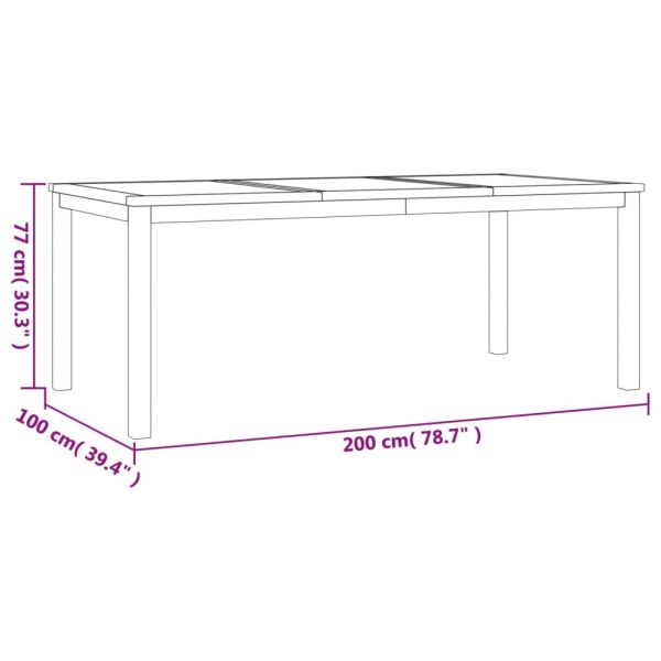 Градински трапезен комплект, 9 части, тиково дърво масив