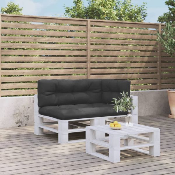 Палетни възглавници, 3 бр, черни, текстил