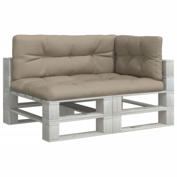 Палетни възглавници, 3 бр, таупе, текстил