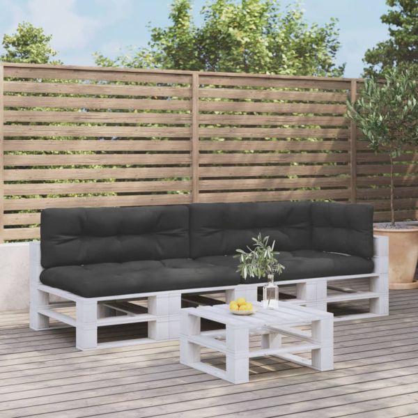 Палетни възглавници, 5 бр, черни, текстил