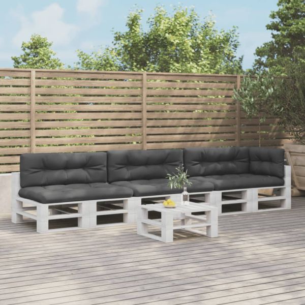 Палетни възглавници, 7 бр, антрацит, текстил