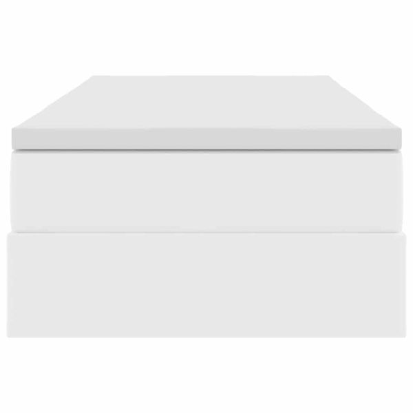 Легло с място за съхранение и матрак с матрак Бяло 90 x 200 cm