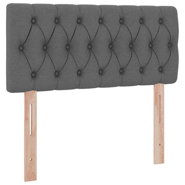 Легло с място за съхранение и матрак Тъмен сив 90 x 200 cm