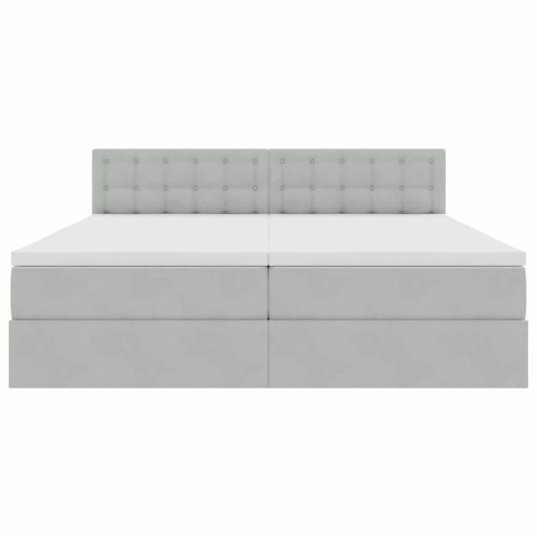 Легло с място за съхранение с матрак Светлосиво 90 x 200 cm