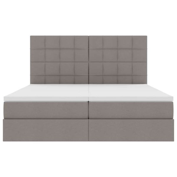 Легло с място за съхранение Таупе 180 x 200 cm Изкуствена