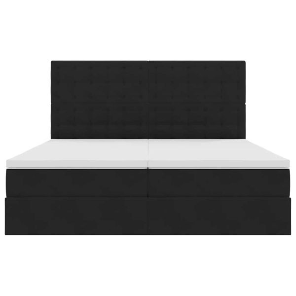 Легло с място за съхранение с матрак Черно 180 x 200 cm Кадифе