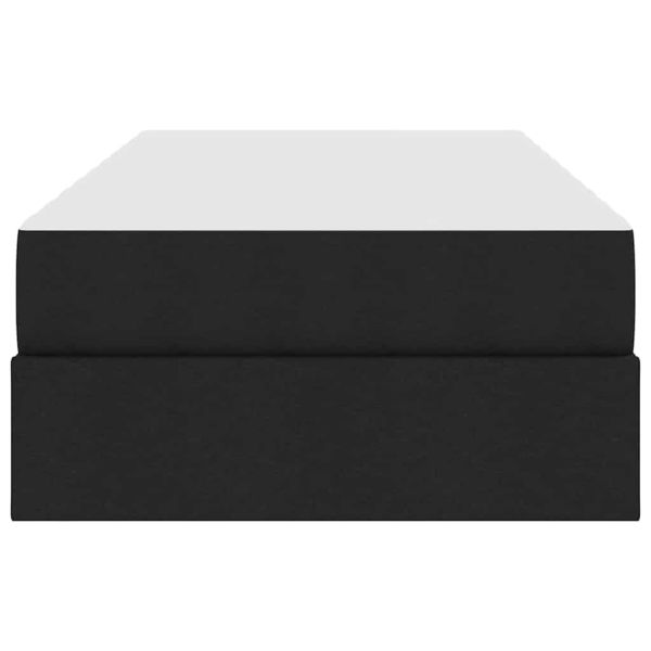 Легло с място за съхранение и матрак с матрак Черно 90 x 190 cm