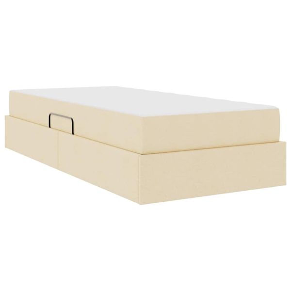 Легло с място за съхранение и матрак Крем 90 x 190 cm Полиестер