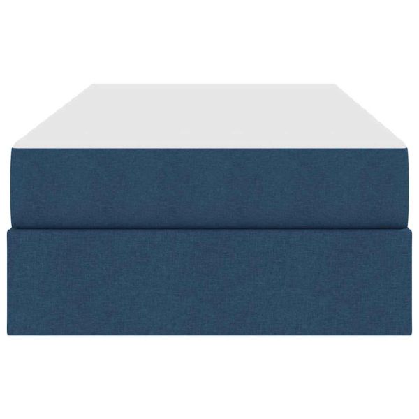 Легло с място за съхранение и матрак Синьо 100 x 200 cm