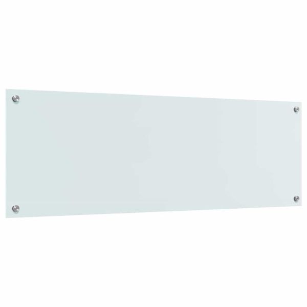 Кухненски гръб 2 pcs Бяло 120 x 40 cm закалено стъкло
