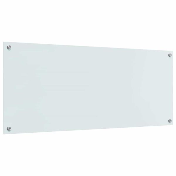 Кухненски гръб 2 pcs Бяло 120 x 50 cm закалено стъкло