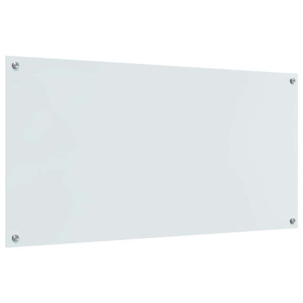 Кухненски гръб 2 pcs Бяло 120 x 60 cm закалено стъкло
