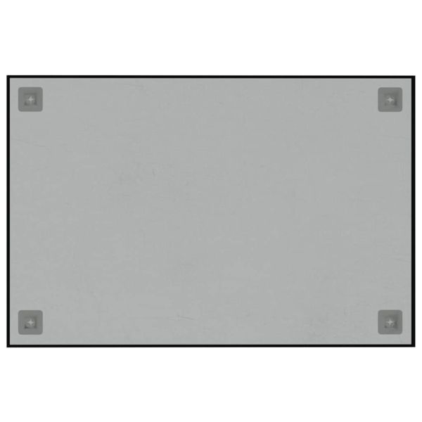 Магнитна дъска за стена, черна, 60x40 см, закалено стъкло