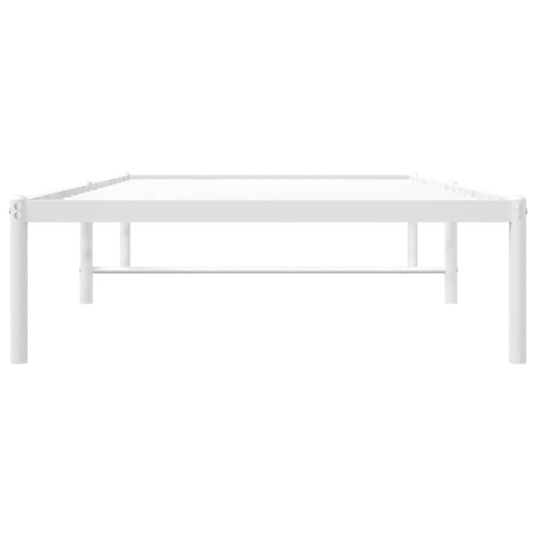 Метална рамка за легло, бяла, 90x200 см