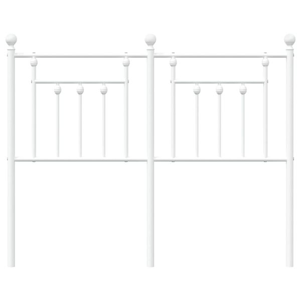 Метална резервна табла за легло, бяла, 120 см