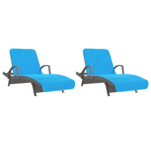 Плажни кърпи 2 бр тюркоаз 75x200 см текстил 400 GSM