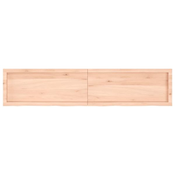 Стенен рафт, 180x40x(2-6) см, необработен масивен дъб