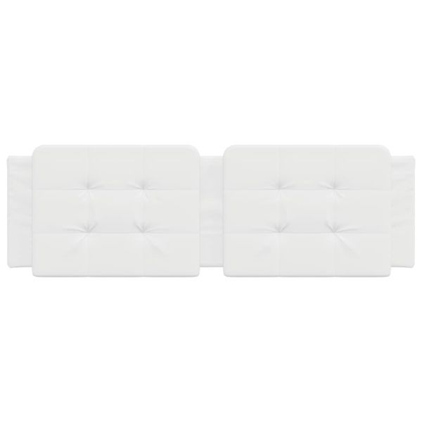 Мека табла за легло Zadar, бяла, 160 см, изкуствена кожа