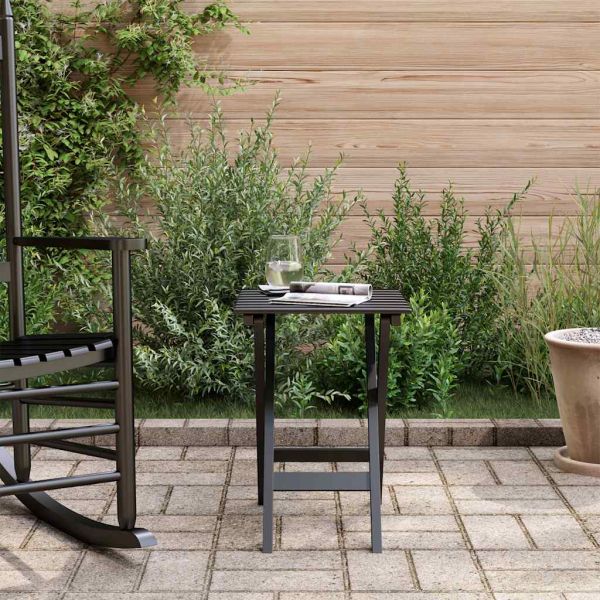 Странична масичка, сгъваема, черна, масивна топола