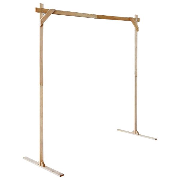 Сватбена арка Светло кафяво 225 x 95 x 226 см Солиден бор