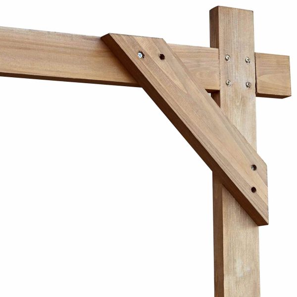 Сватбена арка Светло кафяво 225 x 95 x 226 см Солиден бор