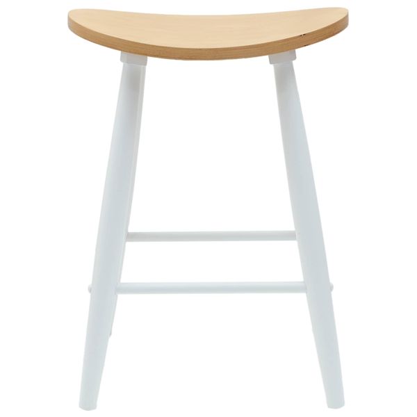 Обедени столове 2 pcs Бяло 46 x 37 x 63 см Солидно гумено дърво