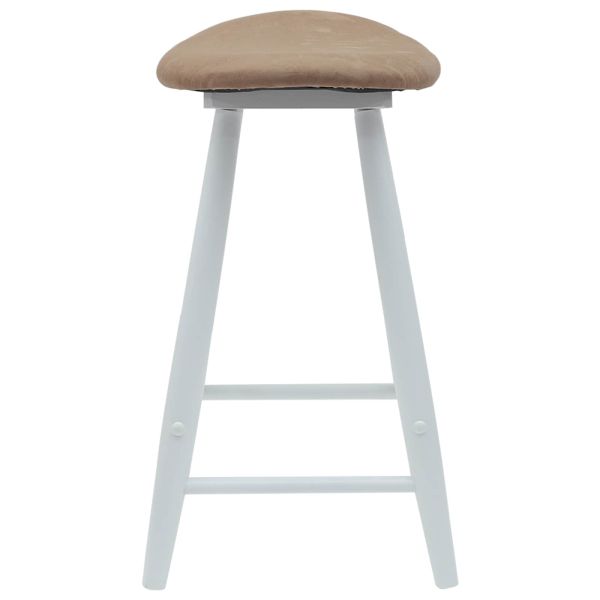 Обедени столове 2 pcs Бяло 46 x 37 x 63 см Солидно гумено дърво