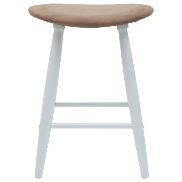 Обедени столове 2 pcs Бяло 46 x 37 x 63 см Солидно гумено дърво