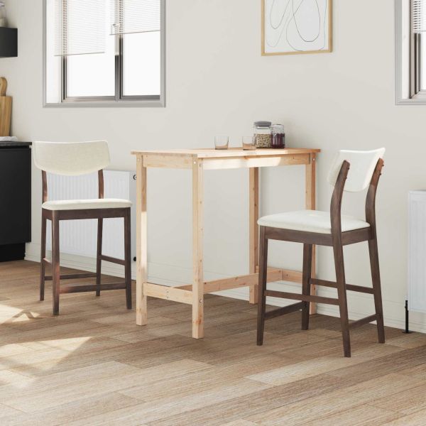 Обедени столове 2 pcs Светло кафяво 48 x 49 x 95 см