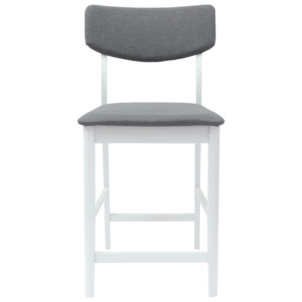 Обедени столове 2 pcs Бяло 48 x 49 x 95 см Солидно гумено дърво