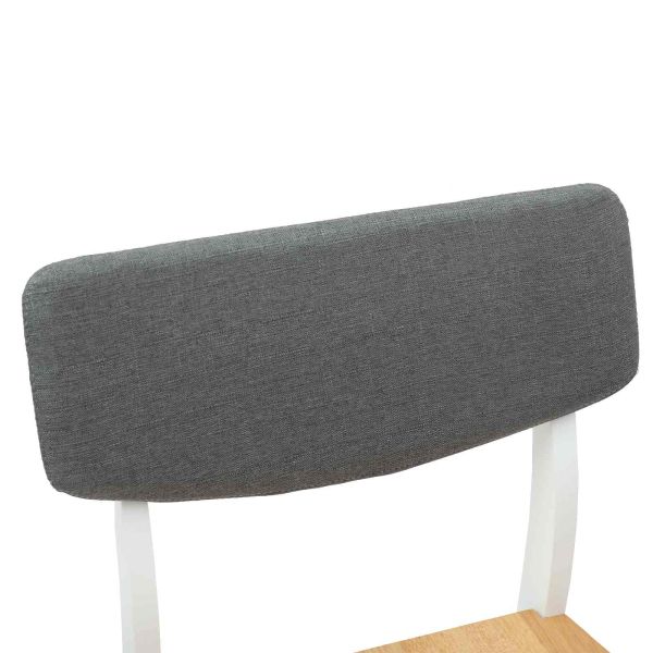 Обедени столове 2 pcs Бяло 48 x 49 x 95 см Солидно гумено дърво