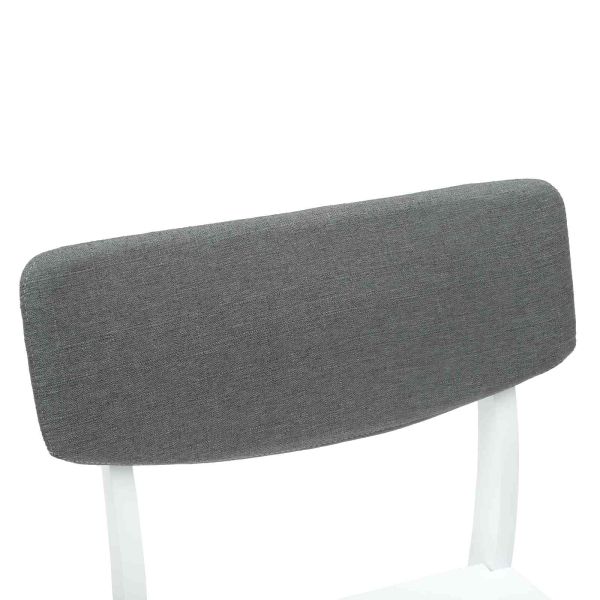 Обедени столове 2 pcs Бяло 48 x 49 x 95 см Солидно гумено дърво