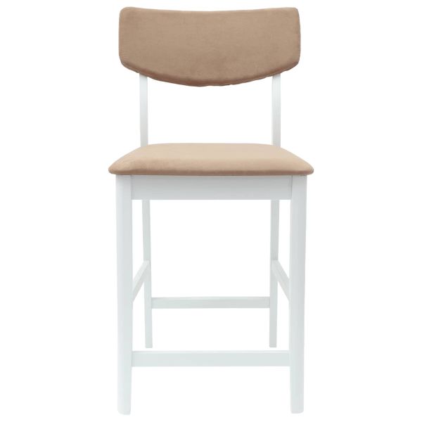 Обедени столове 2 pcs Бяло 48 x 49 x 95 см Солидно гумено дърво